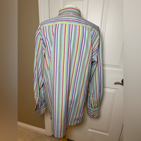 Robert Graham Multicolor Striped Men's Shirt-Like new-Size XL - Picture 5 of 10